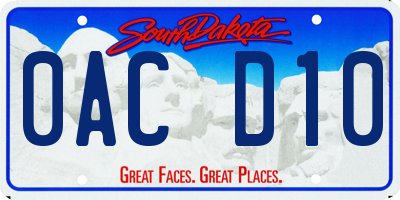 SD license plate 0ACD10