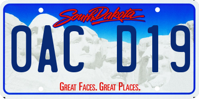 SD license plate 0ACD19