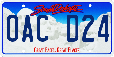 SD license plate 0ACD24