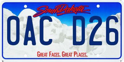 SD license plate 0ACD26