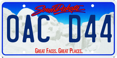 SD license plate 0ACD44