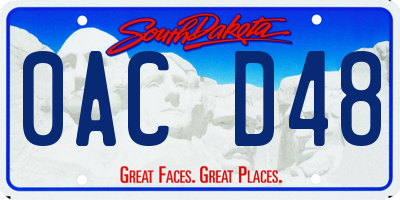 SD license plate 0ACD48