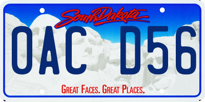 SD license plate 0ACD56