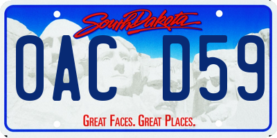 SD license plate 0ACD59