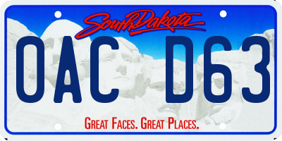 SD license plate 0ACD63