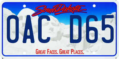 SD license plate 0ACD65