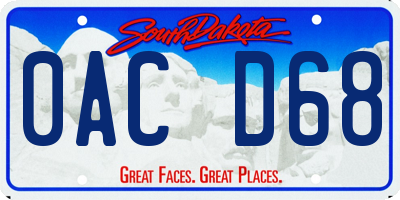 SD license plate 0ACD68