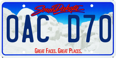 SD license plate 0ACD70