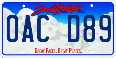 SD license plate 0ACD89