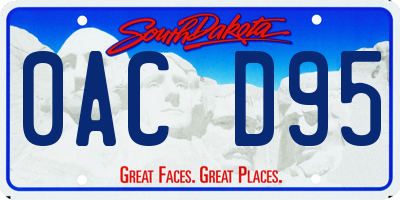 SD license plate 0ACD95