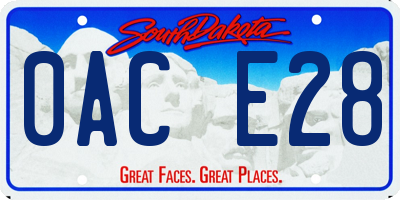 SD license plate 0ACE28