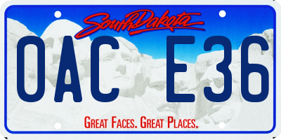 SD license plate 0ACE36