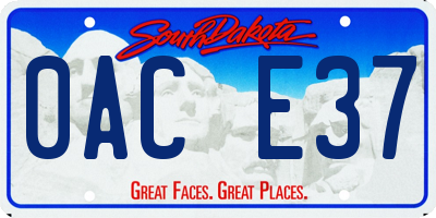 SD license plate 0ACE37