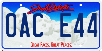 SD license plate 0ACE44