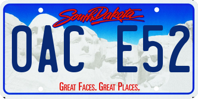 SD license plate 0ACE52