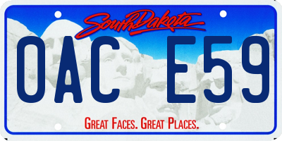 SD license plate 0ACE59