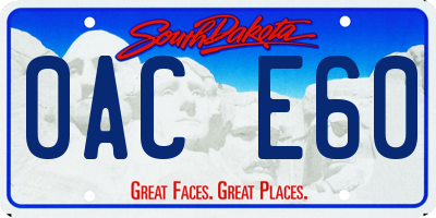 SD license plate 0ACE60