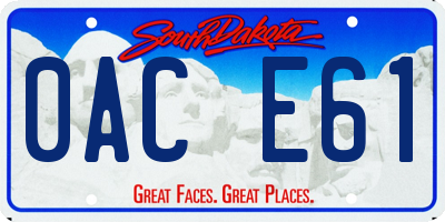 SD license plate 0ACE61