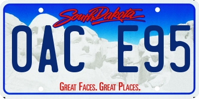 SD license plate 0ACE95