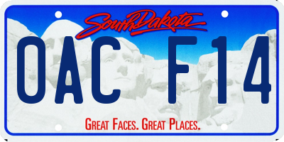 SD license plate 0ACF14