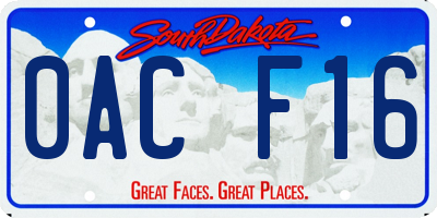 SD license plate 0ACF16