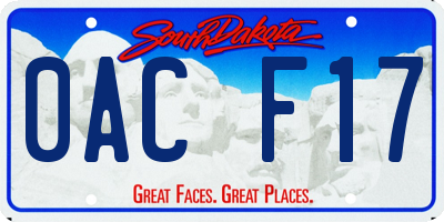SD license plate 0ACF17