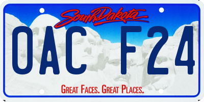 SD license plate 0ACF24