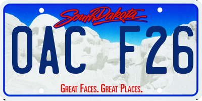 SD license plate 0ACF26