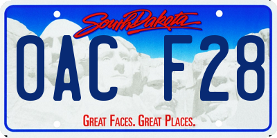 SD license plate 0ACF28