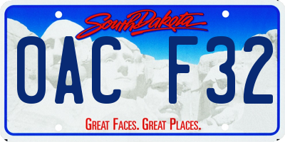 SD license plate 0ACF32