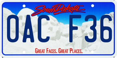 SD license plate 0ACF36