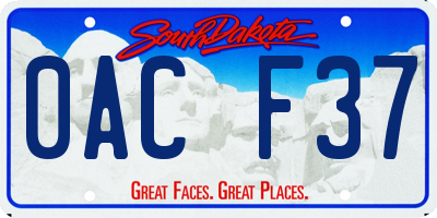 SD license plate 0ACF37