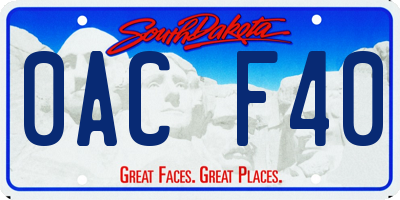 SD license plate 0ACF40