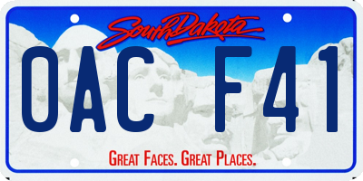 SD license plate 0ACF41