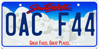 SD license plate 0ACF44