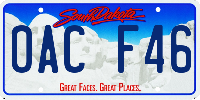 SD license plate 0ACF46