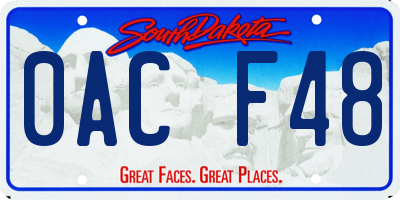 SD license plate 0ACF48