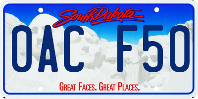 SD license plate 0ACF50