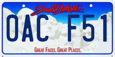 SD license plate 0ACF51