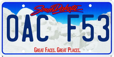 SD license plate 0ACF53