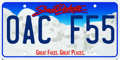 SD license plate 0ACF55