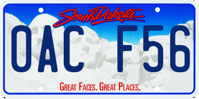 SD license plate 0ACF56