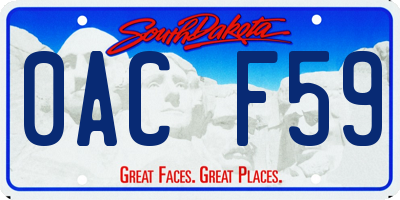 SD license plate 0ACF59