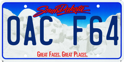 SD license plate 0ACF64