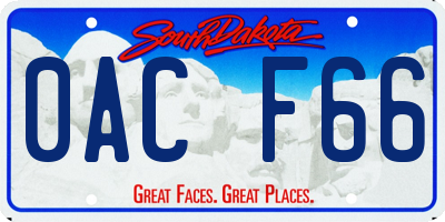 SD license plate 0ACF66