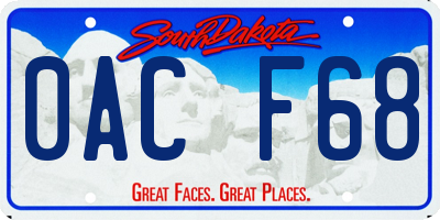 SD license plate 0ACF68