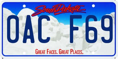 SD license plate 0ACF69