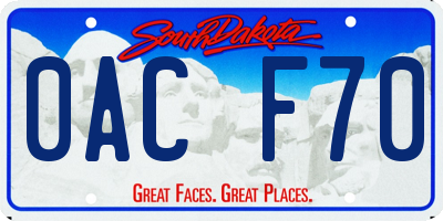 SD license plate 0ACF70