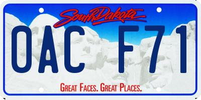 SD license plate 0ACF71