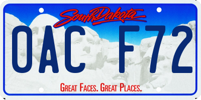 SD license plate 0ACF72